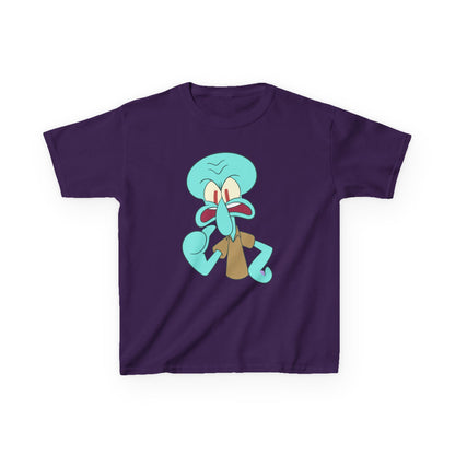 Squidward Kids T-Shirt, Fun Cartoon Tee, Gift for Kids, Summer Wear, Back to School, Birthday Gift, Playful Tee