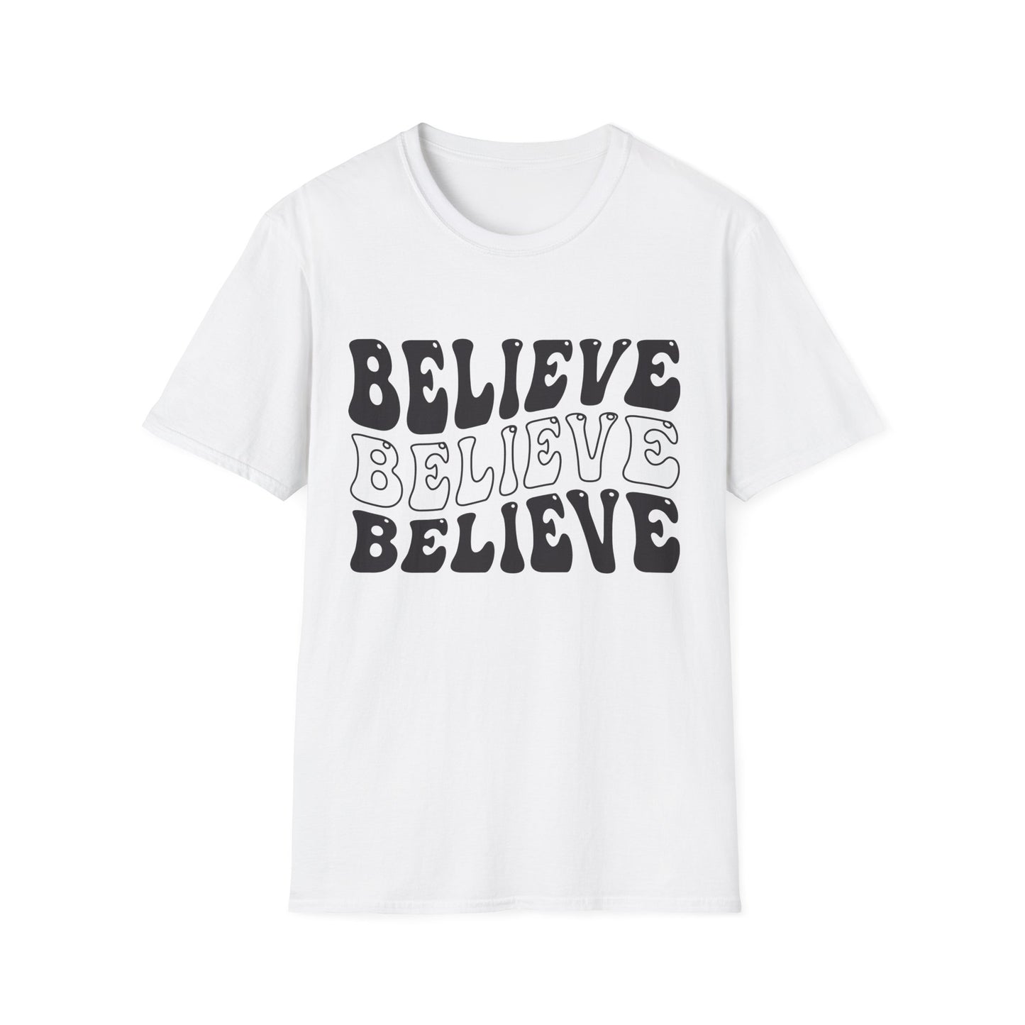 Believe Graphic Tee - Unisex Softstyle T-Shirt, Inspirational Shirt, Motivational Gift, Casual Wear, Everyday Style