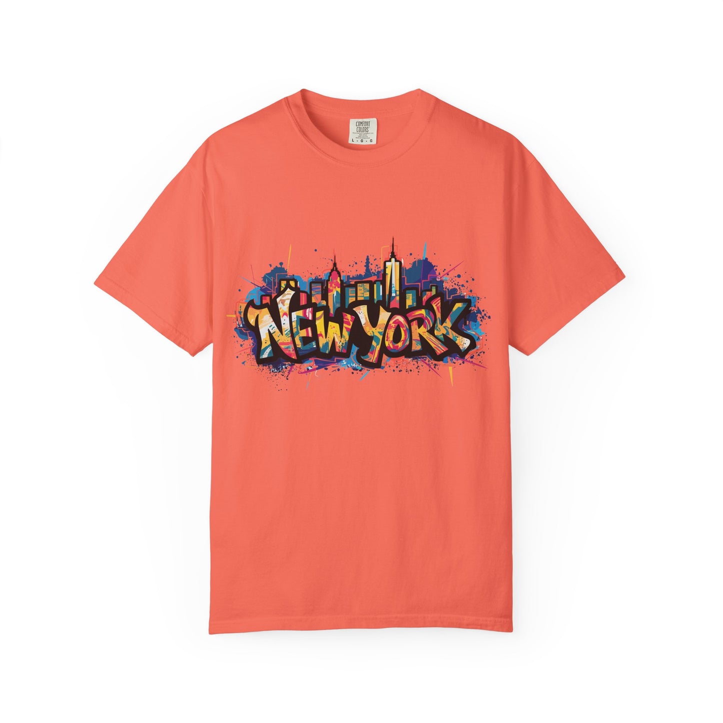 Colorful New York Graffiti T-Shirt, Streetwear Tee, City Vibe Shirt, Travel Souvenir Gift, Urban Fashion, Summer Outfit