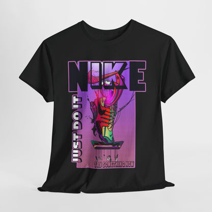 Vintage-Style Nike Unisex Heavy Cotton Tee - Just Do It Graphic Shirt