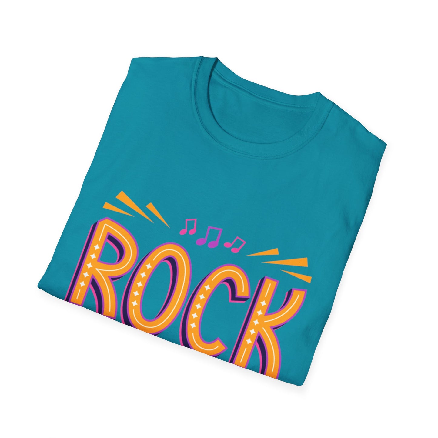 Rock Not Dead Unisex Softstyle T-Shirt | Music Lover Gift, Concert Apparel, Graphic Tee, Casual Wear, Festival Outfit