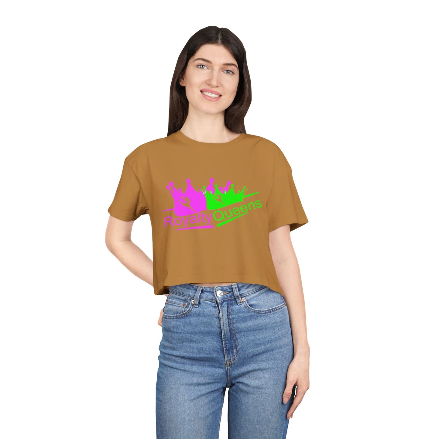 Royalty Queens Women's Crop Tee | Fun, Trendy Shirt for Celebrations, Gifts, Parties, Everyday Wear, Self-Expression