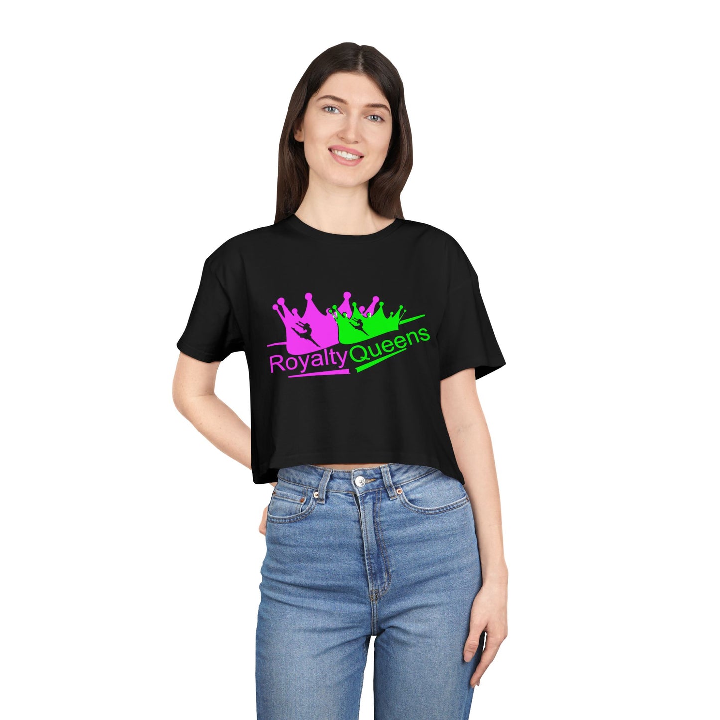 Royalty Queens Women's Crop Tee | Fun, Trendy Shirt for Celebrations, Gifts, Parties, Everyday Wear, Self-Expression