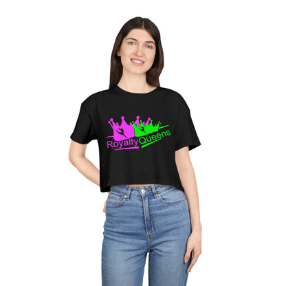 Royalty Queens Women's Crop Tee | Fun, Trendy Shirt for Celebrations, Gifts, Parties, Everyday Wear, Self-Expression