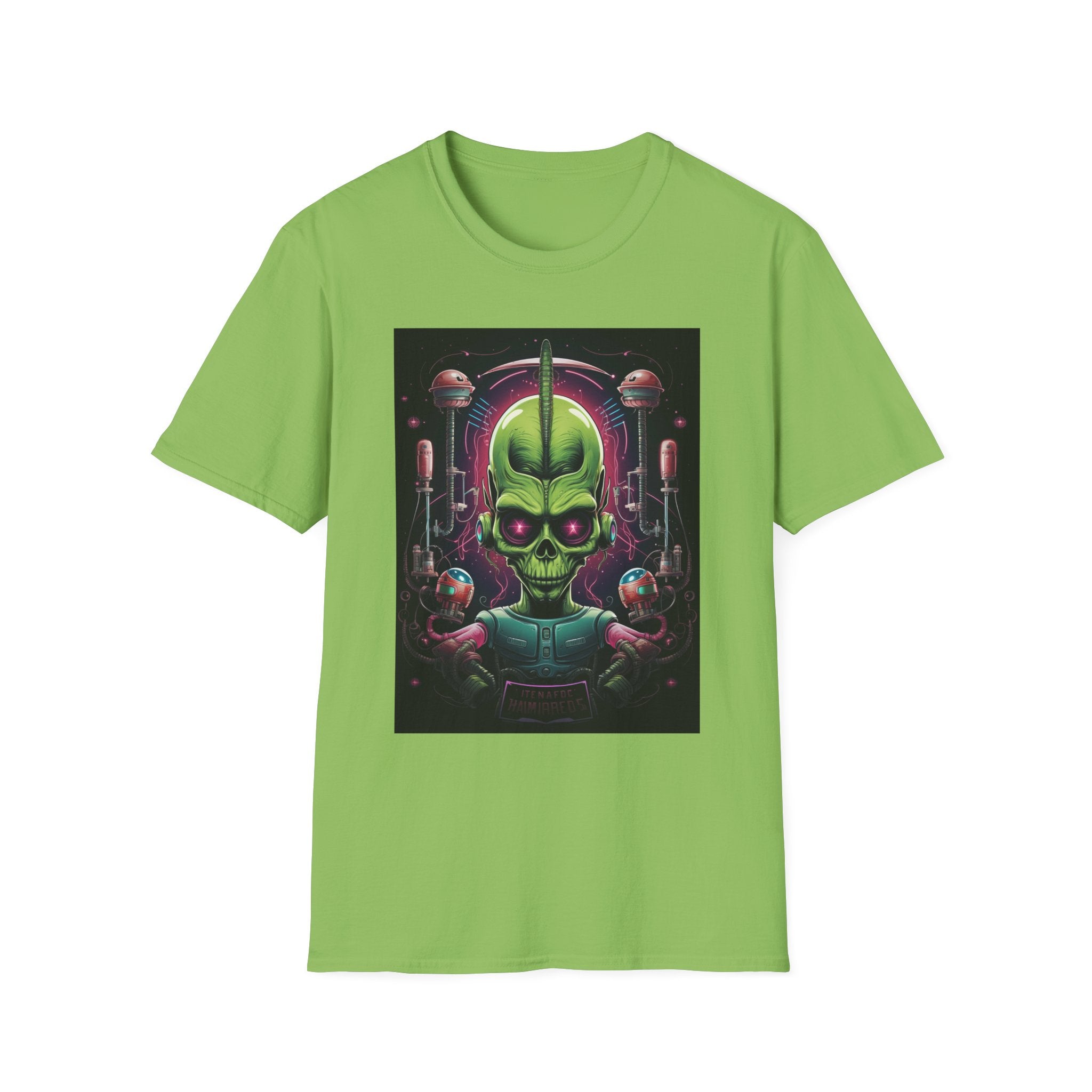 Alien Invader Graphic Unisex Softstyle T-Shirt