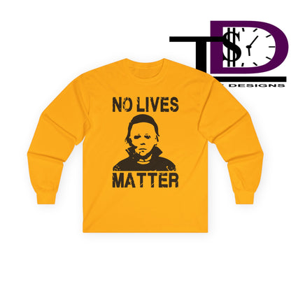 Halloween Horror Long Sleeve Tee, Unisex Cotton Shirt, Graphic Tee, Statement Top, Gifts for Horror Fans, Casual Wear