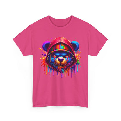 Colorful Graffiti Bear Unisex Heavy Cotton Tee