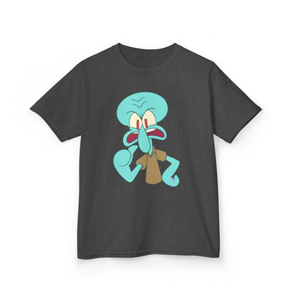 Squidward Kids T-Shirt, Fun Cartoon Tee, Gift for Kids, Summer Wear, Back to School, Birthday Gift, Playful Tee