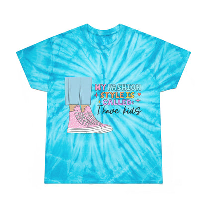 My Fashion Style Tie-Dye Tee for Moms - Bright Yellow Cyclone Design