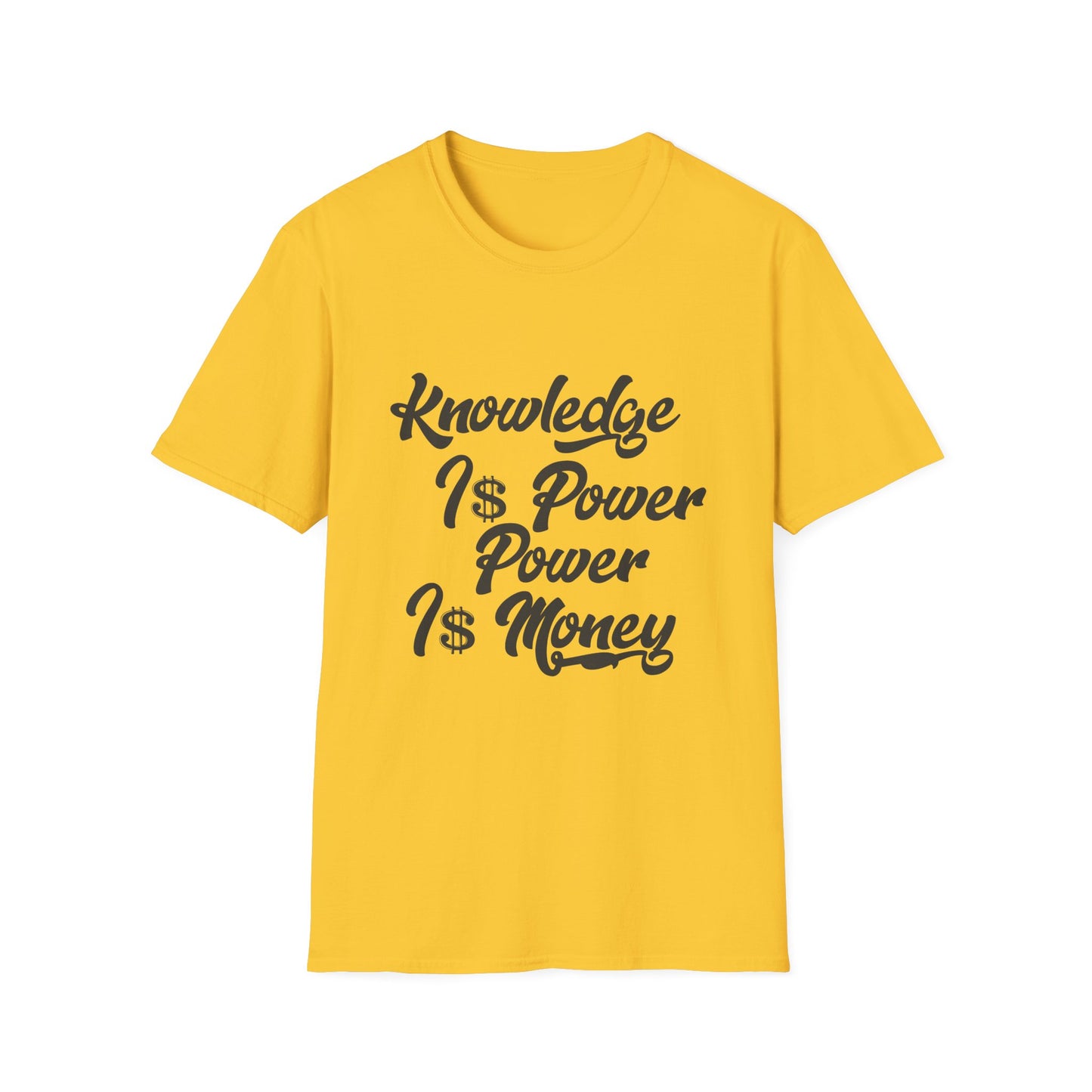 Knowledge Is Power Unisex Softstyle T-Shirt - Stylish Motivational Tee