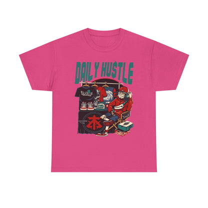 Daily Hustle Unisex Heavy Cotton Tee - Urban Streetwear for Creatives
