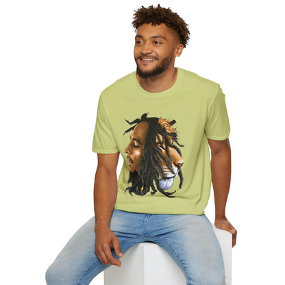 Rasta Lion Unisex Softstyle T-Shirt - Reggae Vibes Inspired Apparel