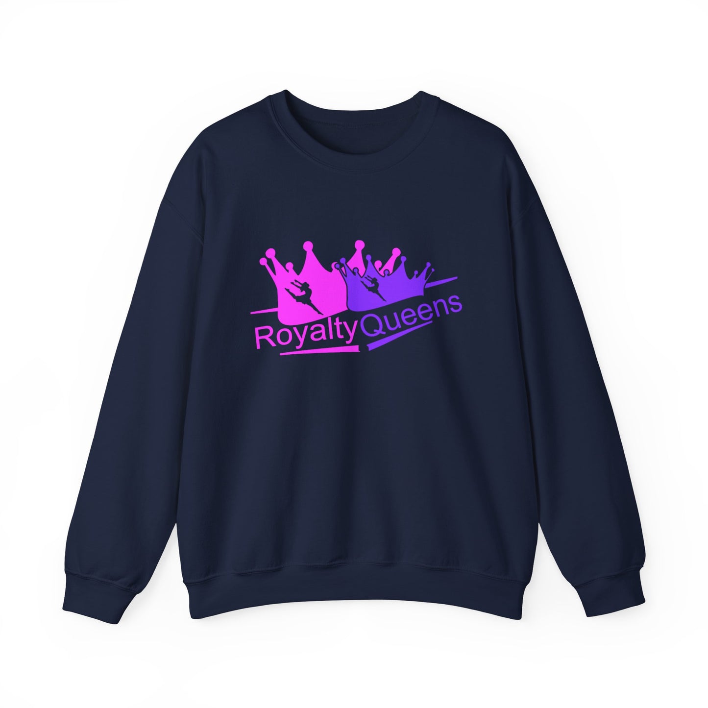 Royalty Queens Crewneck Sweatshirt — Pink & Purple Crown Graphic