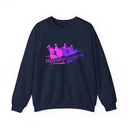 Royalty Queens Crewneck Sweatshirt — Pink & Purple Crown Graphic