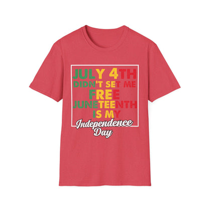 Juneteenth Independence T-Shirt, Celebrate Freedom, Unisex Tee, African American Heritage, July 4th Alternative Shirt, Gift Idea