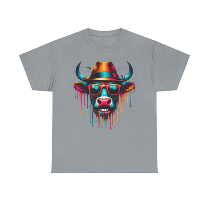 Cool Cow Graphic Unisex Heavy Cotton Tee - Fun Party T-Shirt