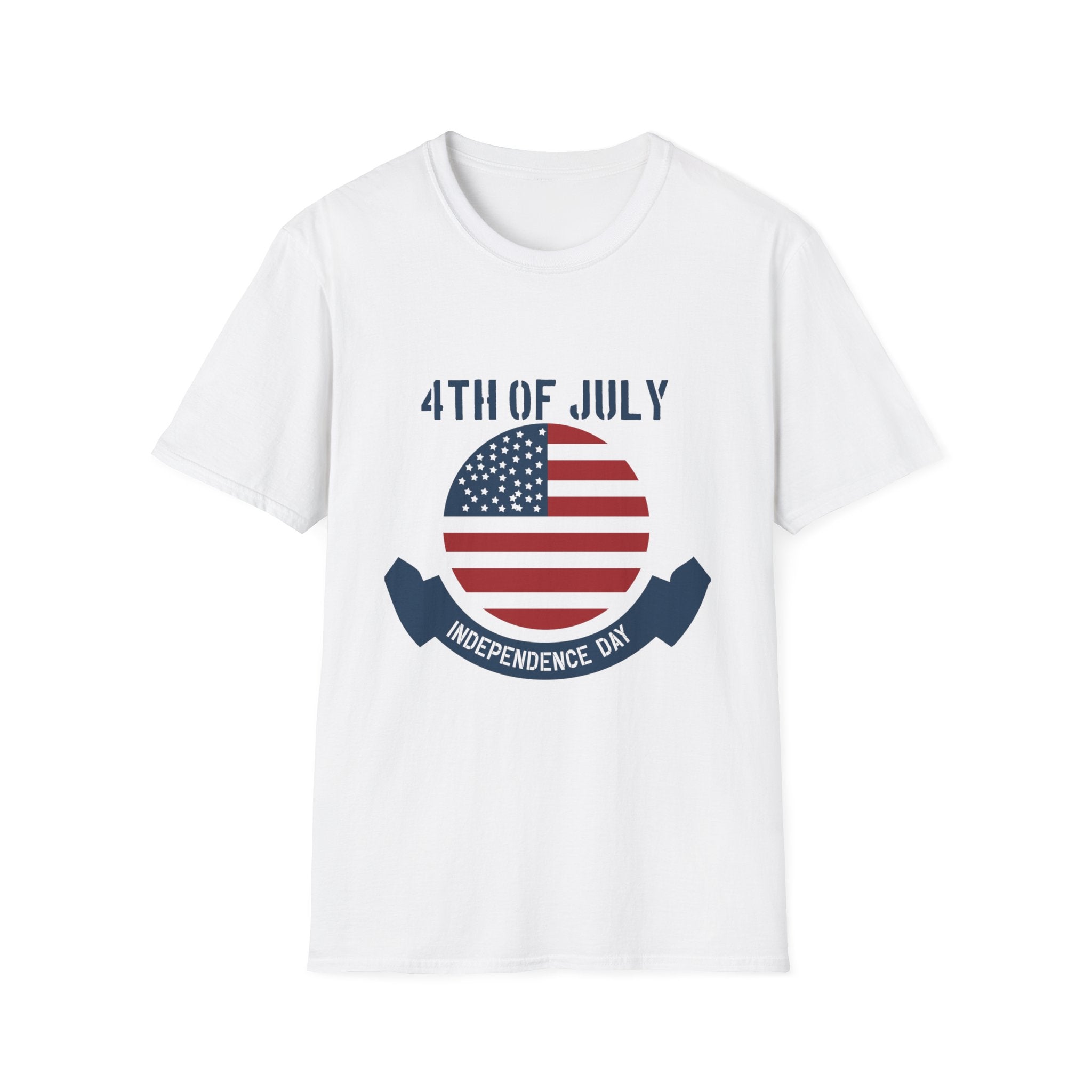 4th of July Unisex Softstyle T-Shirt, Independence Day Tee, Patriotic Shirt, July 4th Celebration Apparel, Summer BBQ Top