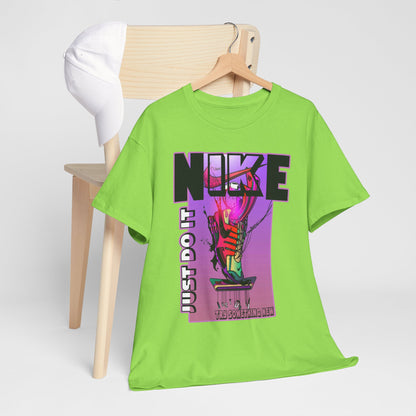 Vintage-Style Nike Unisex Heavy Cotton Tee - Just Do It Graphic Shirt
