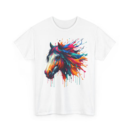 Vibrant Horse Art Unisex Heavy Cotton Tee