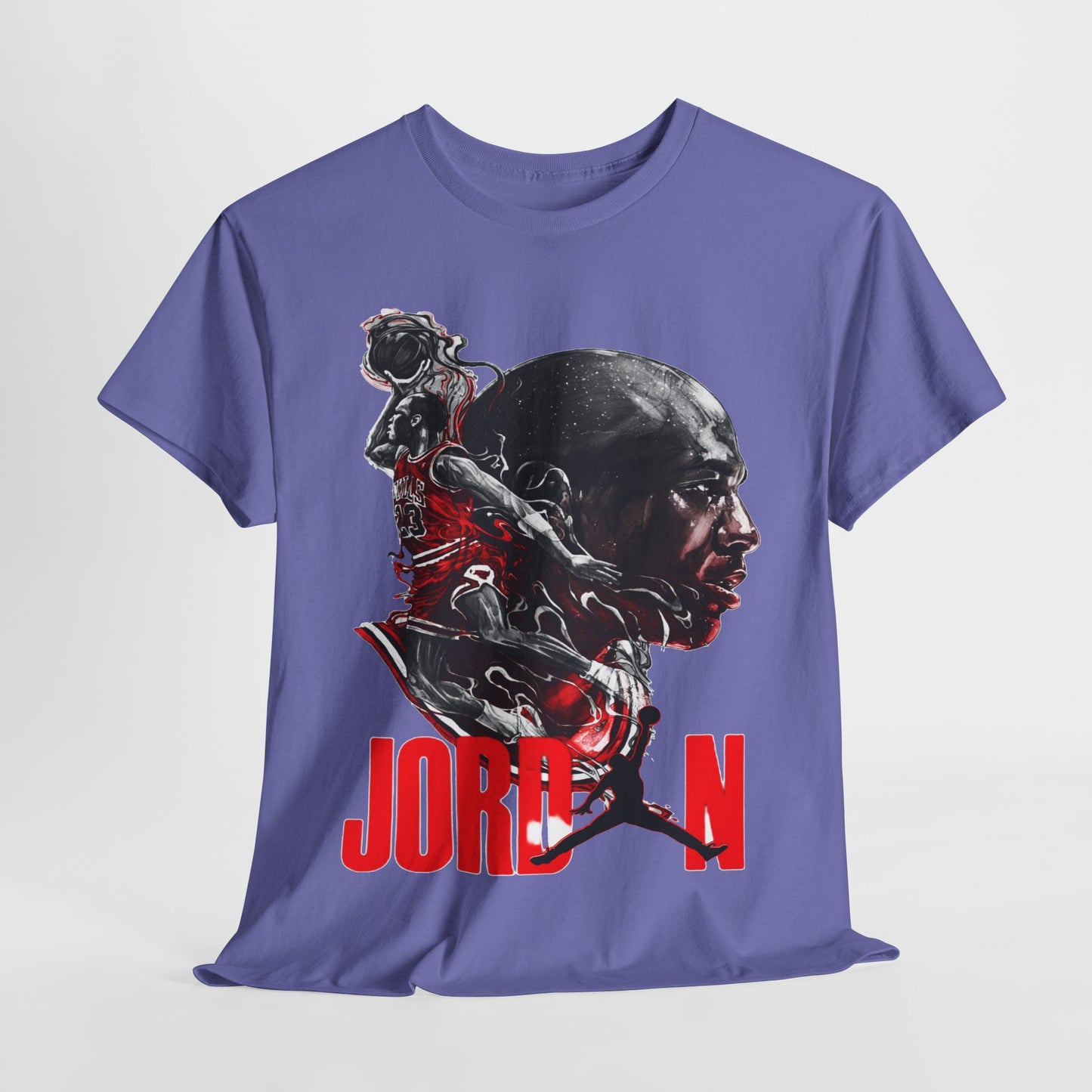 Jordan Inspired Unisex Heavy Cotton Tee - Retro Style Graphic Shirt
