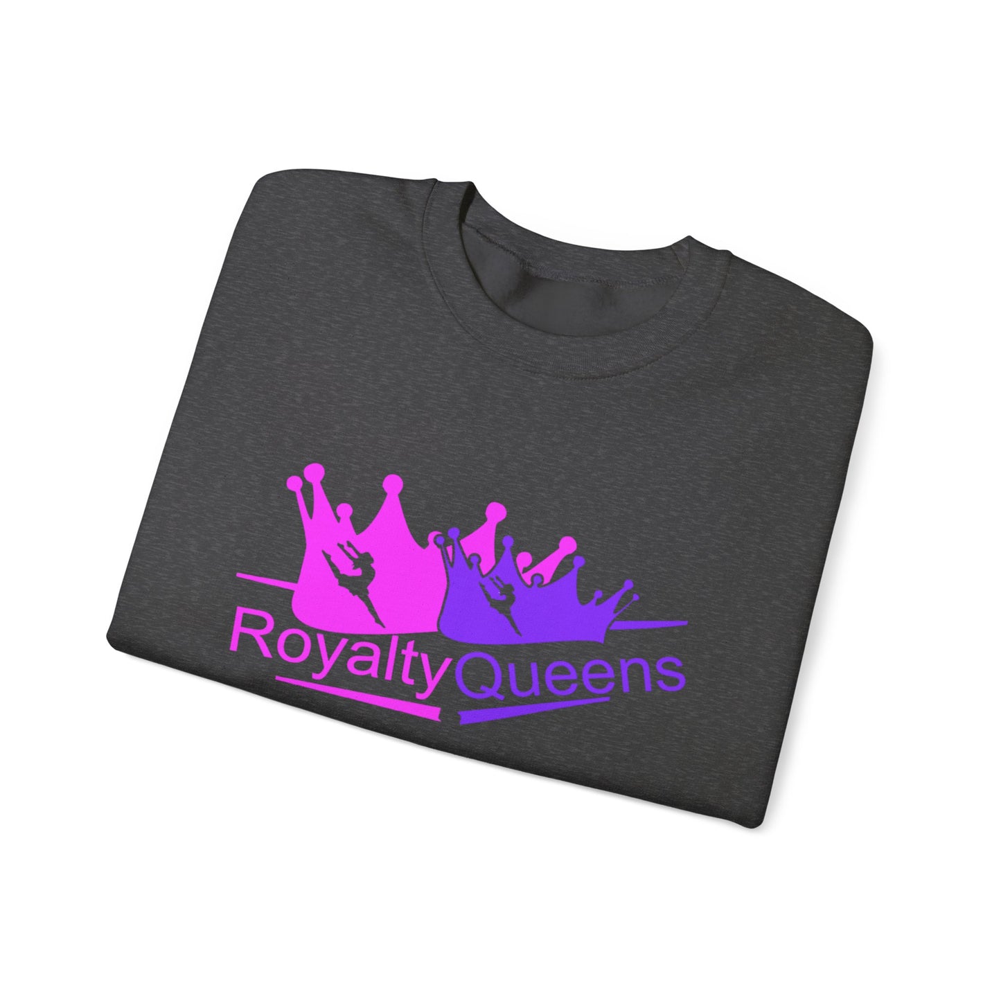 Royalty Queens Crewneck Sweatshirt — Pink & Purple Crown Graphic