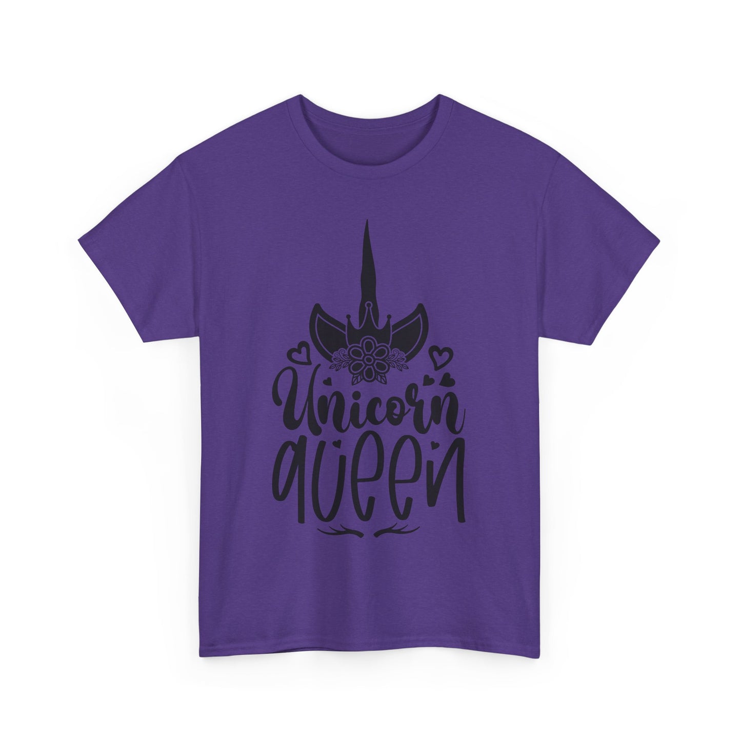 Unicorn Queen Unisex Heavy Cotton Tee - Fun and Playful Graphic T-Shirt for Unicorn Lovers