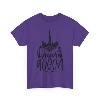 Unicorn Queen Unisex Heavy Cotton Tee - Fun and Playful Graphic T-Shirt for Unicorn Lovers