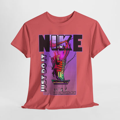 Vintage-Style Nike Unisex Heavy Cotton Tee - Just Do It Graphic Shirt