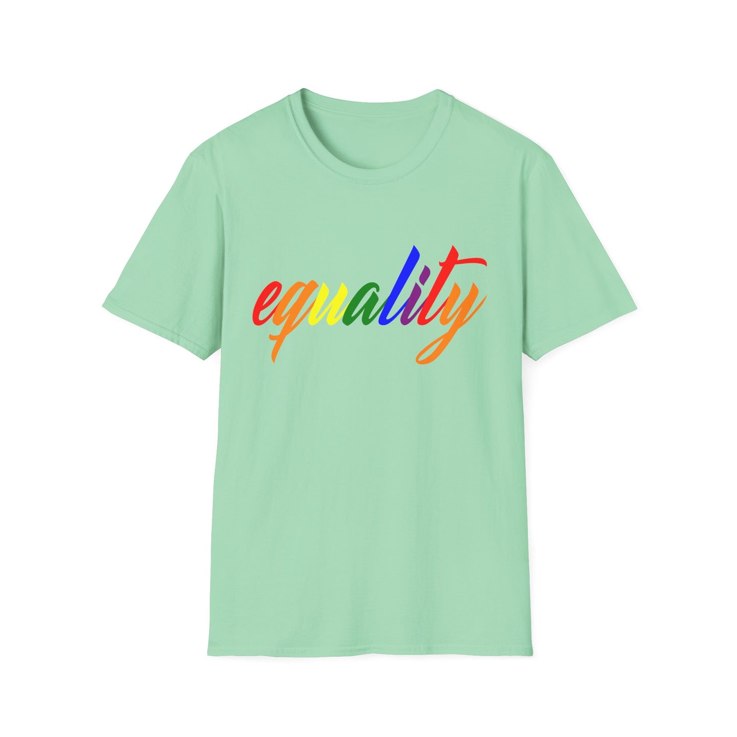 Unisex Equality T-Shirt, Softstyle Graphic Tee, LGBTQ+ Pride Apparel, Inclusive Fashion, Gift for Activists, Casual Wear
