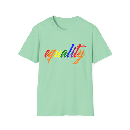 Unisex Equality T-Shirt, Softstyle Graphic Tee, LGBTQ+ Pride Apparel, Inclusive Fashion, Gift for Activists, Casual Wear