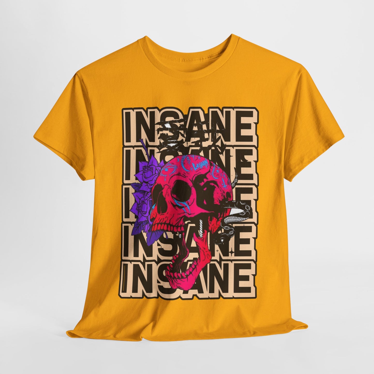 Edgy Skull Art Unisex Heavy Cotton Tee - Perfect for Alternative Fashion Lovers