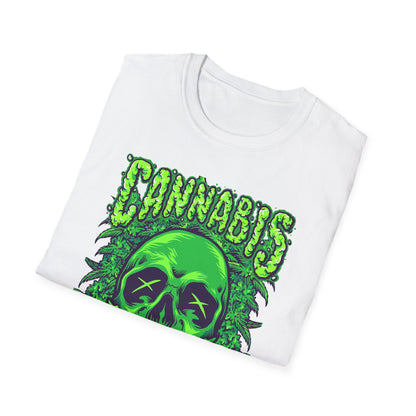 Green Skull Cannabis Unisex T-Shirt – Perfect for Stoner Culture and Everyday Wear