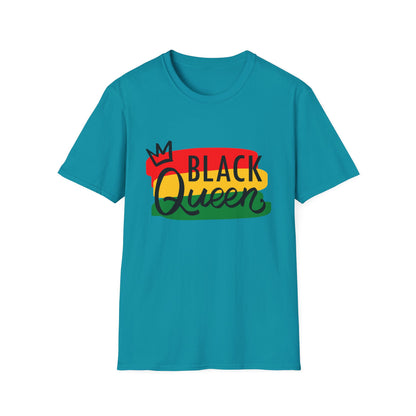 Black Queen Unisex Softstyle T-Shirt | Empowerment, Cultural Pride, Casual Wear, Gift for Her, Black History Month