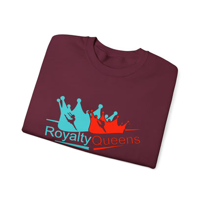 Crewneck Sweatshirt - "Royalty Queens" Colorful Crown Graphic