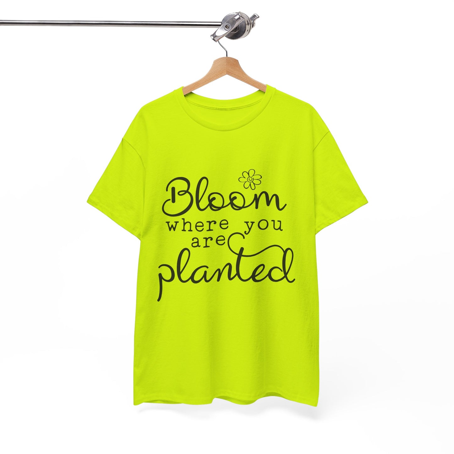 Inspirational Bloom Tee - Unisex Heavy Cotton T-Shirt for Growth Mindset