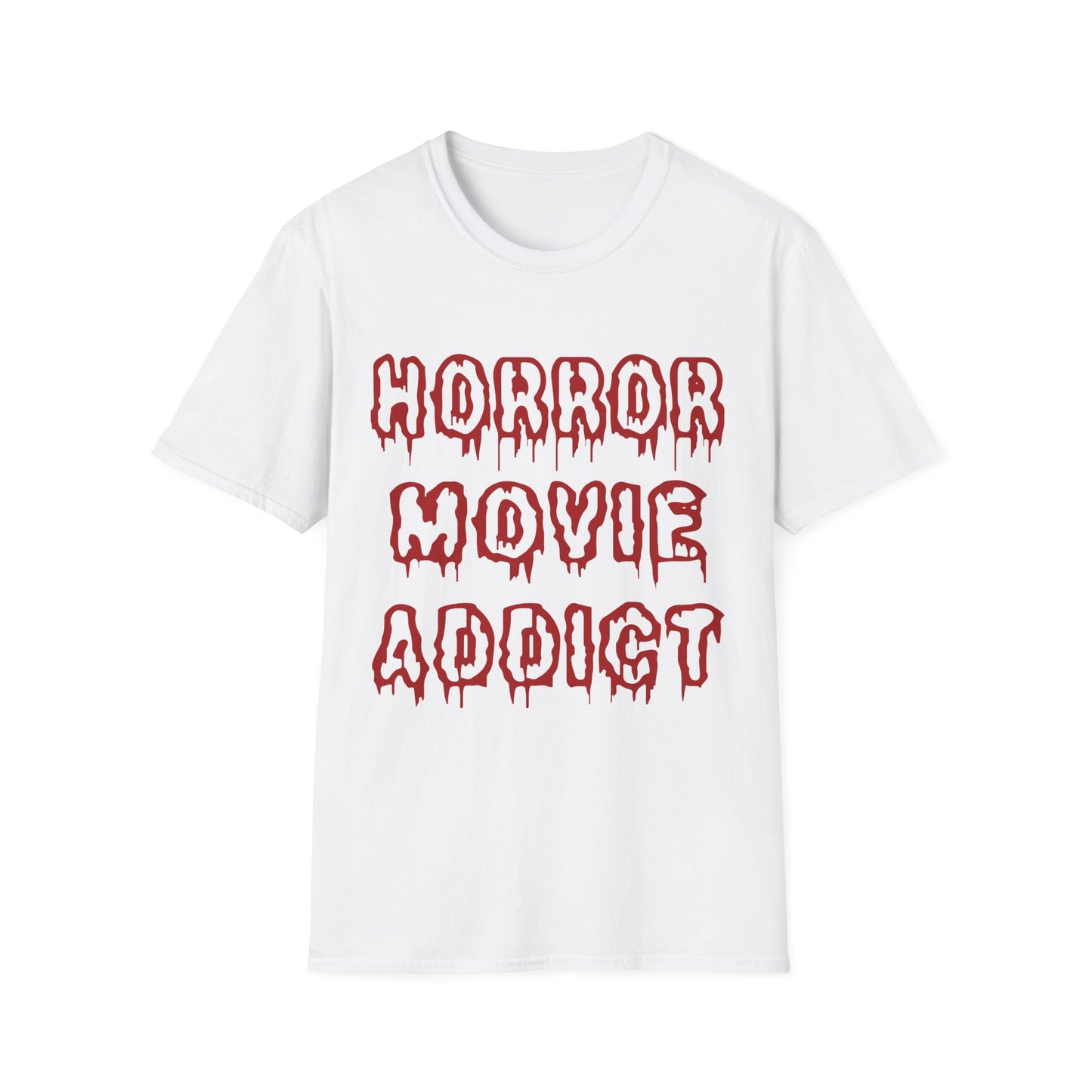 Unisex Horror Movie Addict T-Shirt – Perfect for Halloween, Movie Nights, Gifts for Cinephiles, Casual Wear, Comfortable Style