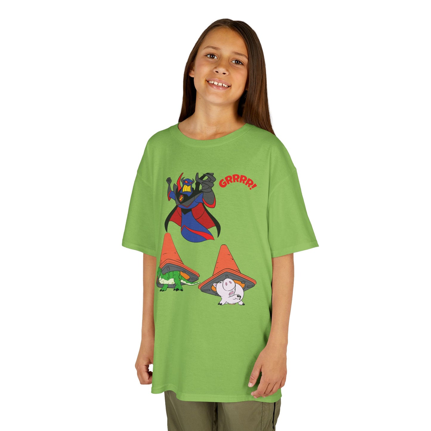 Kids Cartoon Battle Tee - Fun & Unique Grrr! Design