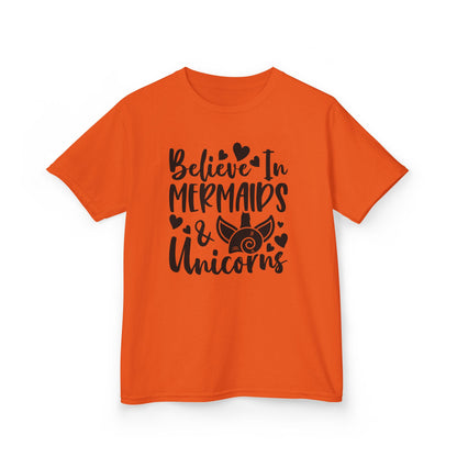 Kids Heavy Cotton™ Tee - Believe in Mermaids & Unicorns T-Shirt