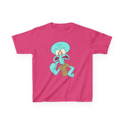 Squidward Kids T-Shirt, Fun Cartoon Tee, Gift for Kids, Summer Wear, Back to School, Birthday Gift, Playful Tee