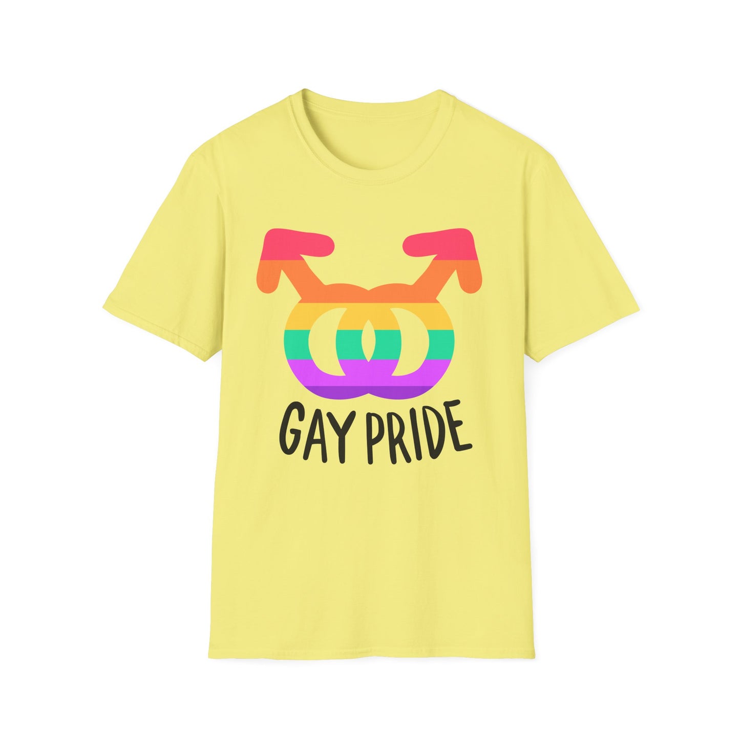 Gay Pride Unisex Softstyle T-Shirt | LGBTQ+ Pride Apparel, Festival Outfits, Gift for Allies, Rainbow Shirt