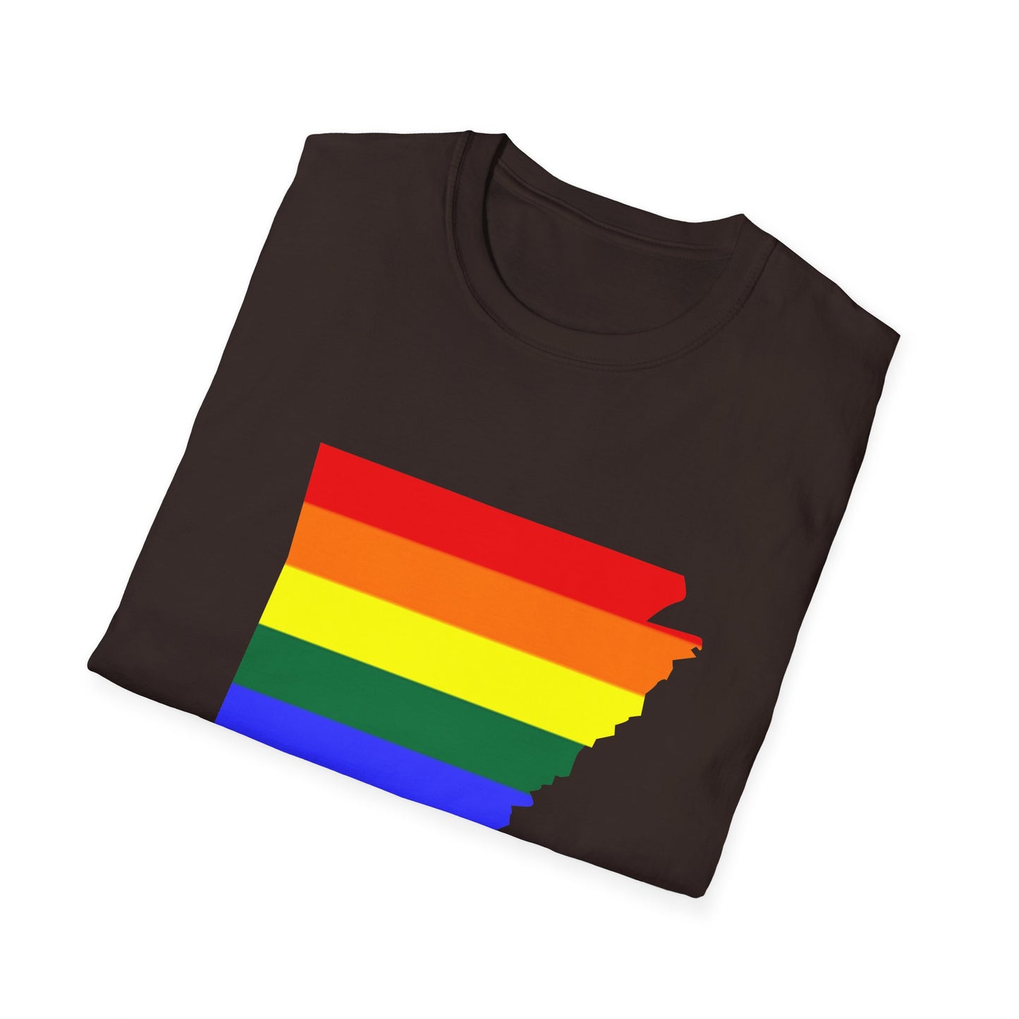 Pride Arkansas T-Shirt, Unisex Rainbow Tee, LGBTQ+ Apparel, Softstyle T-Shirt, Equality Shirt, Gift for Pride Month