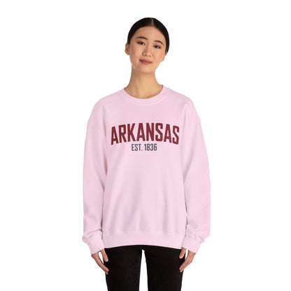 Arkansas Established 1836 Crewneck Sweatshirt