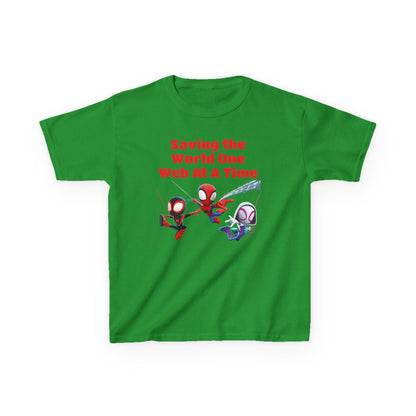 Kids Superhero Tee - Saving the World One Web At A Time