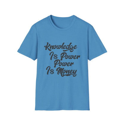 Knowledge Is Power Unisex Softstyle T-Shirt - Stylish Motivational Tee