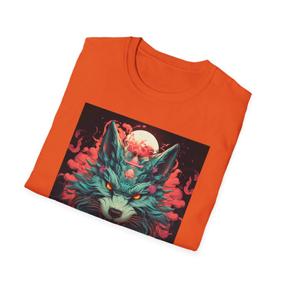 Mystical Wolf Unisex T-Shirt - Softstyle Tee, Graphic Tee, Animal Lover Gift, Unique Apparel, Nature-Inspired Clothing