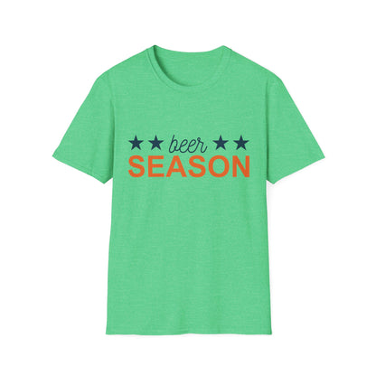 Beer Season Unisex Softstyle T-Shirt, Funny T-Shirt for Beer Lovers, Gift for Friends, Custom Apparel, Summer BBQ Outfit, Casual Wear