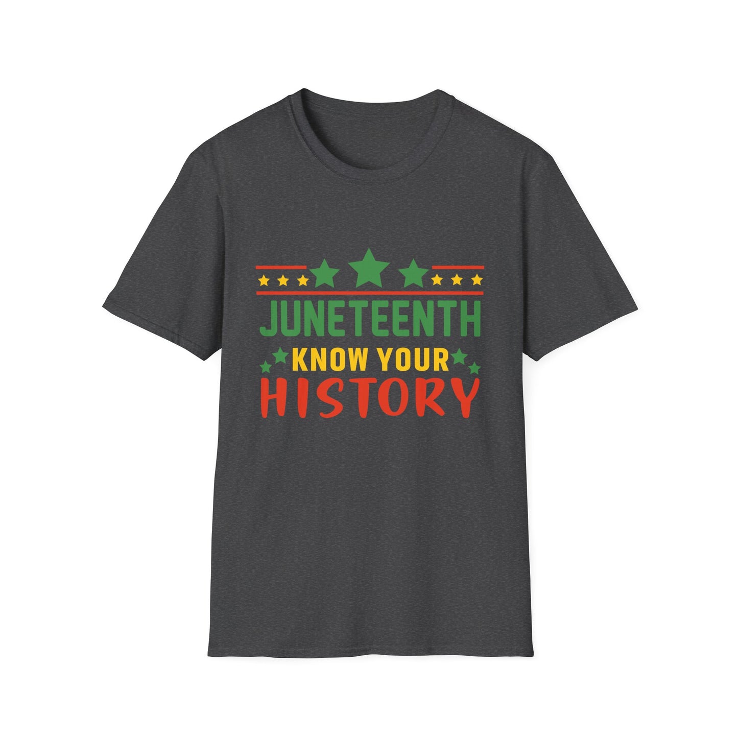 Juneteenth History T-Shirt, Unisex Softstyle Tee, Celebrate Freedom, Know Your History, Black History Month, Gift for Activists