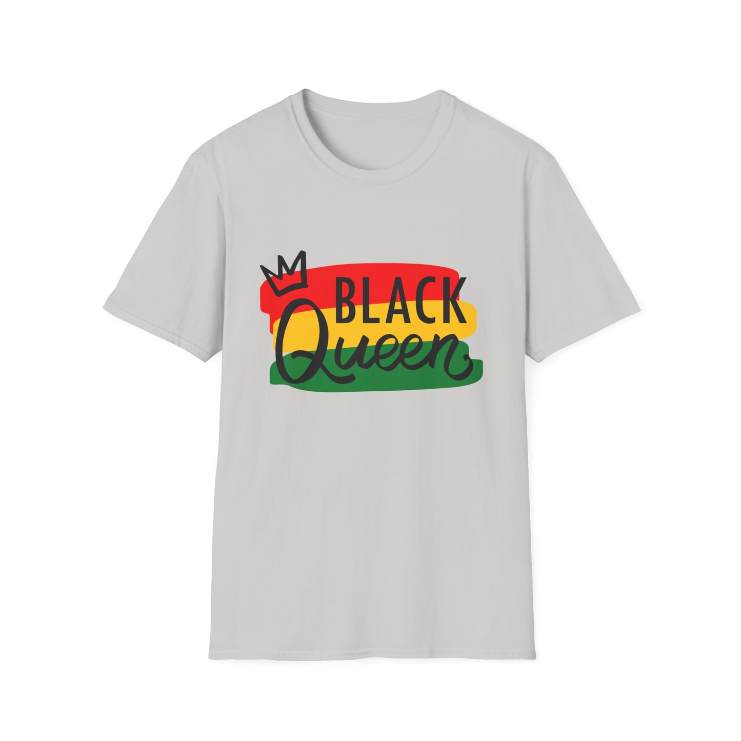 Black Queen Unisex Softstyle T-Shirt | Empowerment, Cultural Pride, Casual Wear, Gift for Her, Black History Month