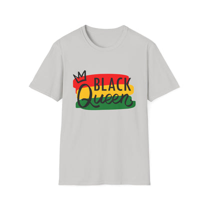 Black Queen Unisex Softstyle T-Shirt | Empowerment, Cultural Pride, Casual Wear, Gift for Her, Black History Month