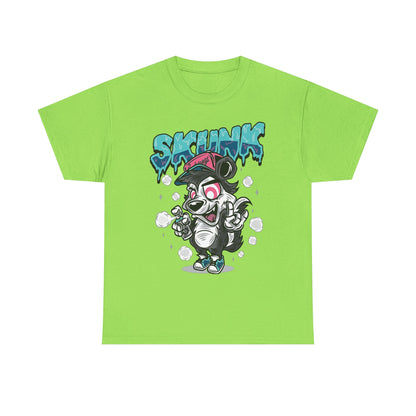 Cool Cartoon Graphic Tee - 'Skunk' Design, Unisex Heavy Cotton T-Shirt